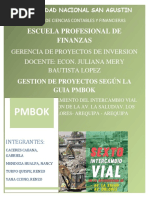 Trabajo de Gerencia de Proyectos: Mejoramiento de Intercambio Vial en La Interseccion de La Av. La Salud / Av. Los Incas - Av. Dolores - Arequipa