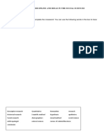 Long Quiz in Discipline and Ideas in The Social Sciences: Name and Section: Date