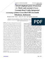 Purpureum Cv. Mott) and Coconut (Cocos Nucifera) in Coconut-Beef Cattle Integrated