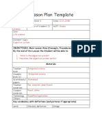 Science Digestive System Lesson Plan