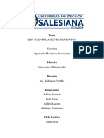 Ley de Enfriamiento de Newton Tablas