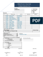 Human Resources Department Training Nomination Form