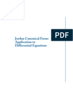 Jordan Canonical Form - Application To Differential Equations