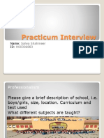 Practicum Interview