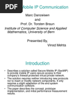 Secure Mobile IP Communication: Marc Danzeisen and Prof. Dr. Torsten Braun