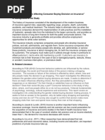 "The Factors Affecting Consumer Buying Decision On Insurance" A. Background of The Study