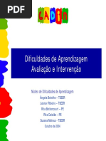 Cadin Dific Aprendizagem Aval e Interv