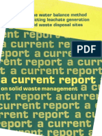 Use of The Water Balance Method For Predicting Leachate Generation From Solid Waste Disposal Sites - Fenn EPA 1975