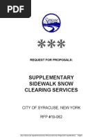 RFP 19-062 Sidewalk Snow Clearing Services