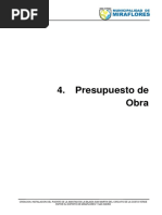 Presupuesto de Obra