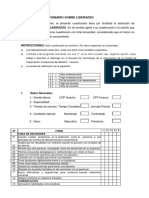 Cuestionario Sobre Liderazgo y Desempeño Laboral