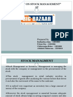 Stock Management of BIGBAZAR