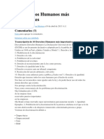 10 Derechos de Los Humanos