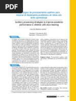 Estrategias de Procesamiento Auditivo para Mejorar El Desempeno Academico