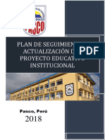 Plan de Actualizacion Del Proyecto Educativo Institucional 2018