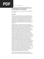 Jose Mendoza Angulo - La Regeneración Ética Del Ejercicio de La Función Pública en Venezuela