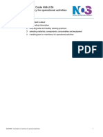 COSVR667 - SQA Unit Code H4HJ 04 Install Plant or Machinery For Operational Activities