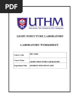 Light Structure Laboratory Laboratory Worksheet: Course Code BFC 31901