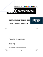 Micro Home Audio System CD-R / RW Playback: Owner'S Manual