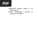 Modalidades y Garantías de Contratación Del Estado de Honduras