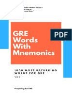 PFG GRE 1000 Words With Mnemonics