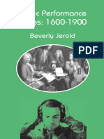 Beverly Jerold - Music Performance Issues 1600-1900