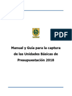 Manual y Guía para La Captura de Las UBP 2018