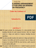 Developing Islanding Arrangement Automatically For Grid On Sensing Bad Voltage or Frequency