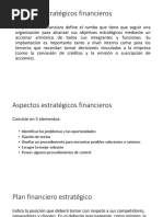 Aspectos Estratégicos Financieros