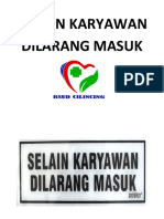 Selain Karyawan Dilarang Masuk