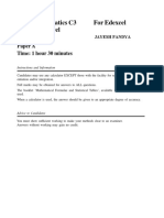 Edexcel C3 PaperA