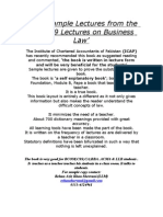 99 Lectures On Business Law - Sample Lectures