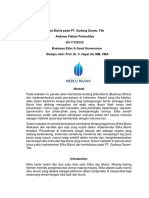 2, BE & GG, Andreas Fabian Pramuditya, Hapzi Ali, Business Ethics of PT. Gudang Garam, TBK, Universitas Mercu Buana, 2018