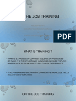 On The Job Training