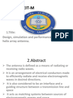 Eit-M: 1.title: Design, Simulation and Performance Analysis of Helix Array Antenna