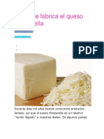 Cómo Se Fabrica El Queso Mozzarella