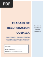 Actividades de Recuperación de Química 2do Parcial 1er Quim.