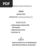 Circuit Analysis 2 Lab Report 2 Pieas Pakistan