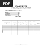 Score Sheet