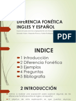 Diferencia Fontica Ingles y Espaol Power Point