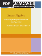 1.linear Algebra Previous Year Questions From 2017 To 1992