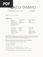 Marco Tamayo 2018 Resume