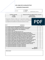 Lista de Cotejo de La Evaluación Final 2018 20