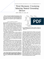 Influence of Third Harmonic Circulating Currents in Selecting Neutral Grounding Devices