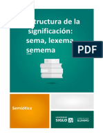 Estructura de La Significación Sema, Lexema, Semema