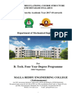 MR17 B.tech. Mechanical Syllabus Book