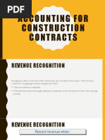 Accounting For Construction Contracts