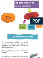 Types of Preparation of Lyophobic Colloids