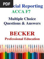 Acca F7: Multiple Choice Questions & Answers