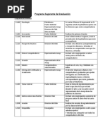 Programa Sugerente de Graduación